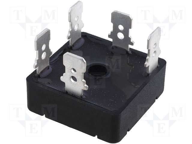 Bridge Rectifier Diode, 3 Phase, 35A, 400V V(RRM), Silicon, 28.50 X 28.50 MM, 10 MM HEIGHT, ROHS COMPLIANT, PLASTIC PACKAGE-5