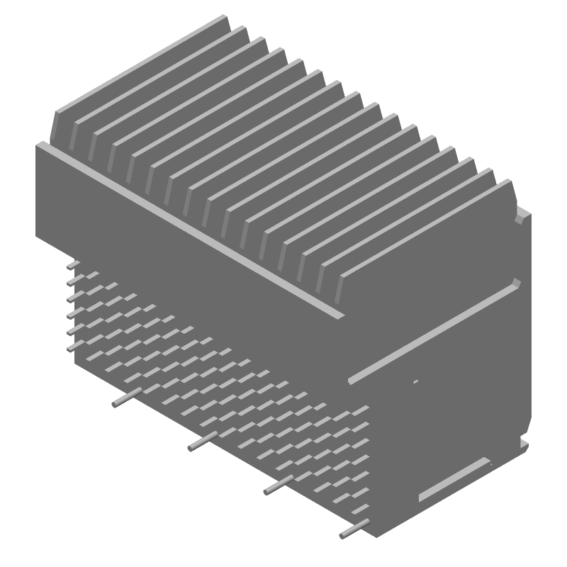 Board Connector, 112 Contact(s), 7 Row(s), Male, Right Angle, Solder Terminal, Plug