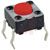 Tactile Switch SPST 1.3N 20mA 15VDC Thru-Hole Red Button