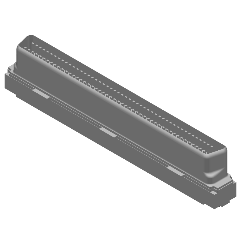 SCSI Connector, 100 Pos, 1.27mm Pitch, IDC, Straight, Shielded, Male