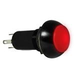 Switch Push Button N.O./N.C. SPDT Flat Button 5A 115VAC 28VDC Momentary Contact Solder Lug Panel Mount