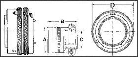 5P Circular Connector, MIL-DTL-26482, 13A, 1kV, Straight, Female Socket