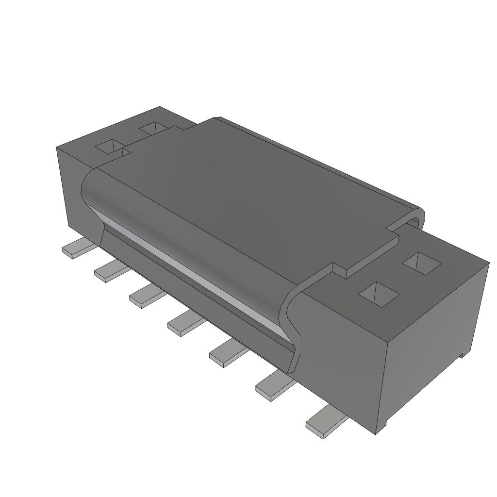 14-Contact Surface Mount Socket Strip, 2-Row, 1.27mm Pitch, 9.32mm Length