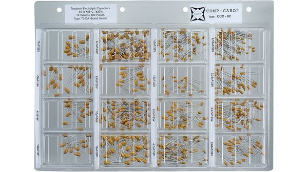 Nova Through Hole Tantalum Capacitor Kit 500 pieces