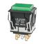 Switch Push Button ON (ON) DPDT Rectangular Button 28VAC 28VDC 0.4VA Momentary Contact Quick Connect/Solder Lug Panel Mount