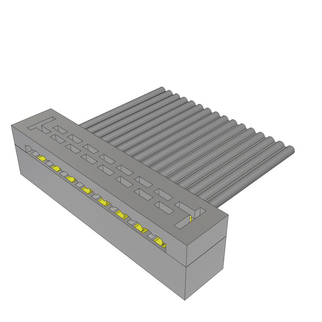Conn IDC Connector SKT 16 POS 2mm IDT RA Cable Mount TIGER EYE™ Tube