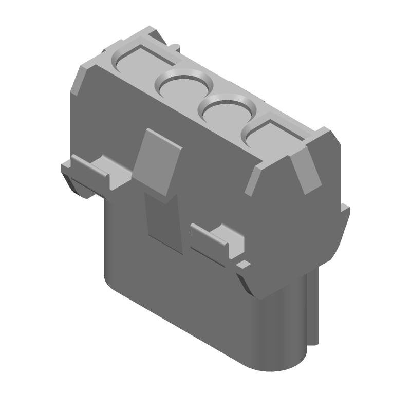 4 Pos Crimp Wire Housing, 6.35mm Pitch, 19A, 600V, Panel Mount