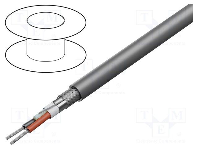 2C 26AWG Shielded Multi-Conductor Cable, 300V, 105°C, PVC