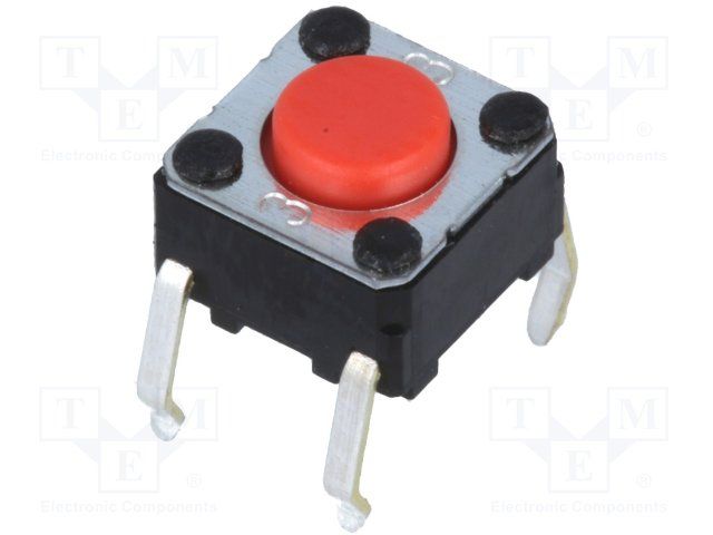 Tactile Switch, 24VDC, 50mA, 4.9N, Through Hole, SPST