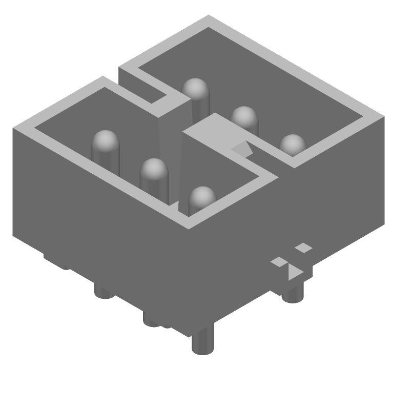 6 Pos Power Connector, Wire-to-Board, 13A, Male, Through Hole, Natural