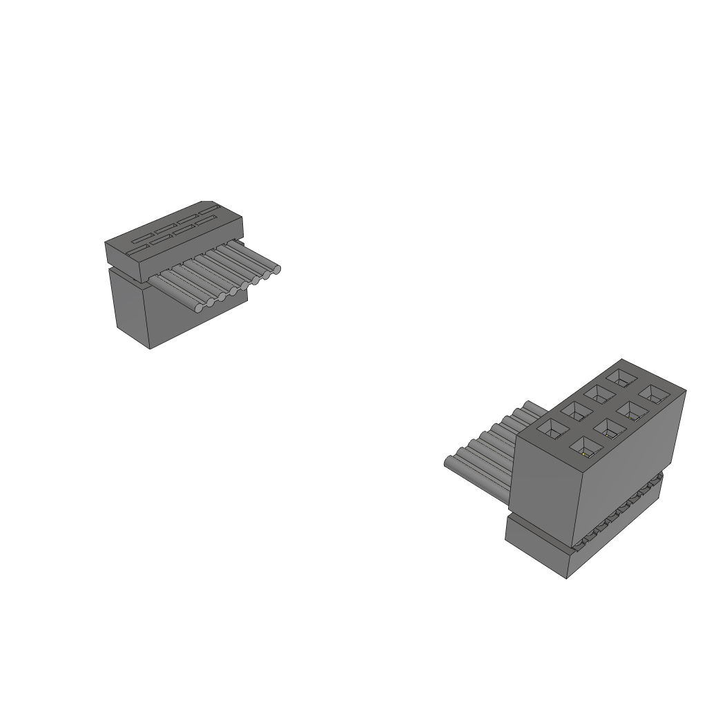 Cable Assembly Flat Ribbon 0.152m 28AWG IDC Connector to IDC Connector 8 to 8 POS SKT-SKT IDT-IDT Bulk
