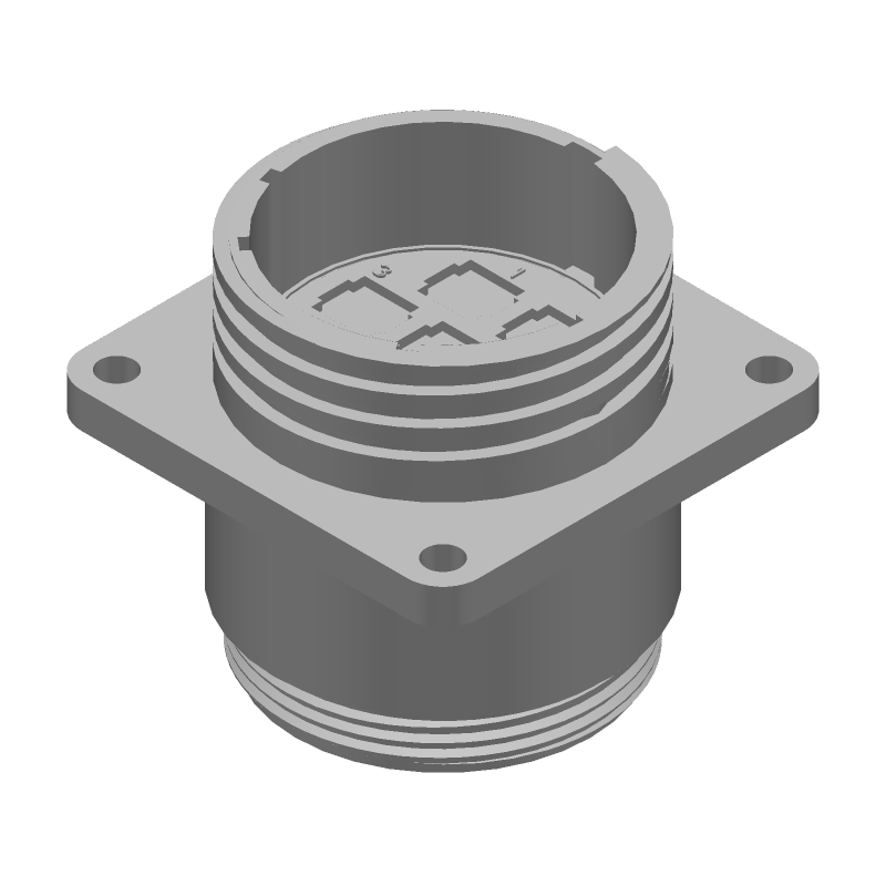 7 Pos Receptacle, Crimp Pin, 600V, UL94 V-0, Black