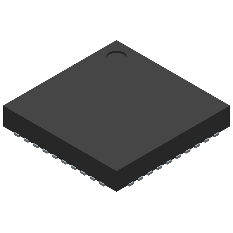 D/A Converter, 1 Func, Serial Input Loading, 6 X 6 MM, LEAD FREE, MO-220, QFN-40