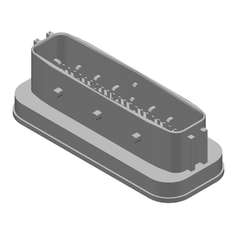 92 Pos Rectangular Tab Header, Wire-to-Board, Signal, Silver, Through Hole