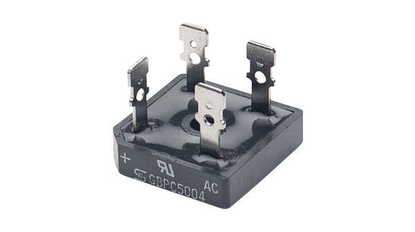 Bridge rectifier 1000 V 50 A QUAD-28.6, GBPC5010B0, Taiwan Semiconductor