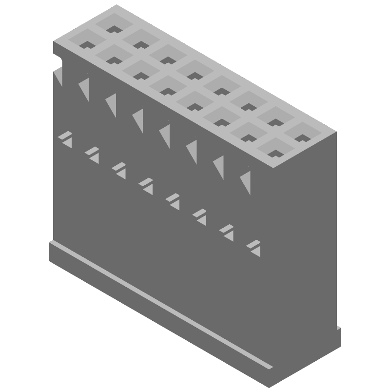 16 Pos 2.54mm Crimp Wire Housing, Female Socket, Black