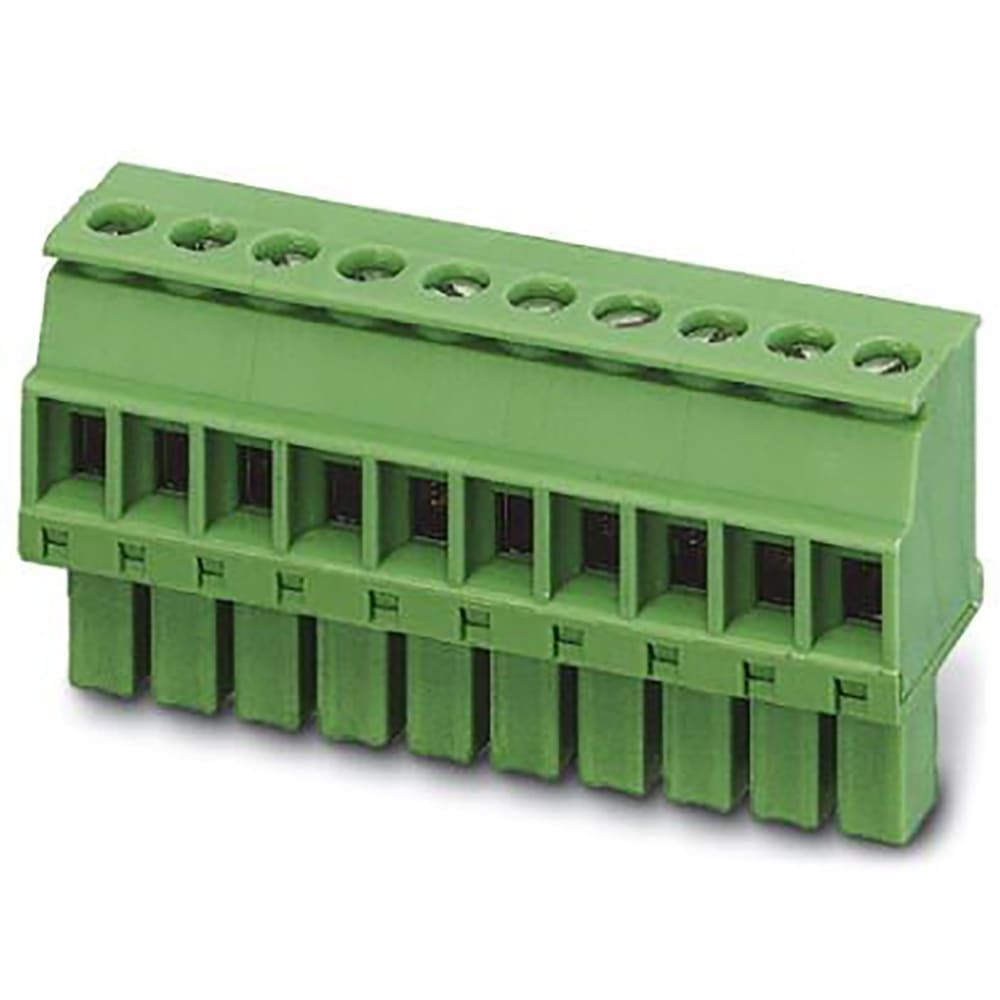 10-Position 3.81mm Pitch Free Hanging Terminal Block, 8A 160V