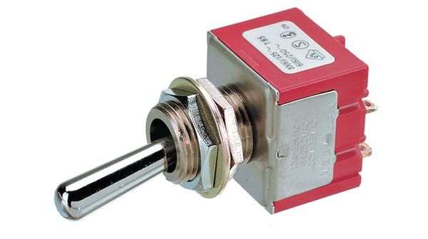 Switch Toggle ON None OFF DPST Large Bat Lever Solder Lug 10A 250VAC Panel Mount with Threads