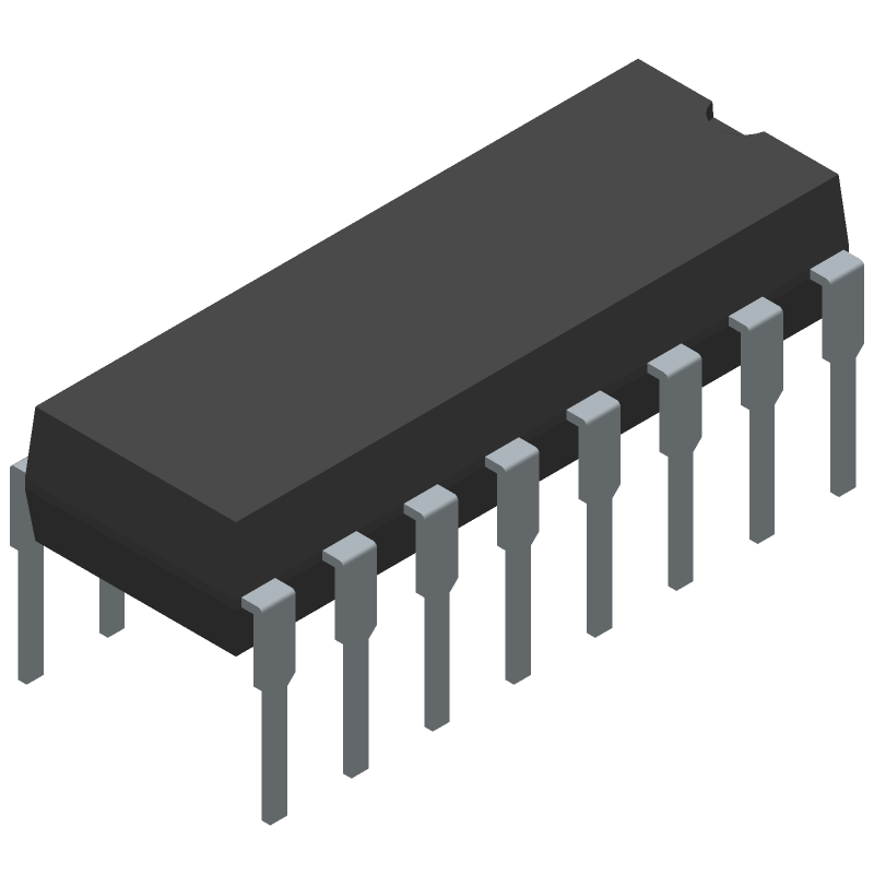 14-Bit Up Counter IC, Negative Edge, Asynchronous Reset, 50MHz, PDIP16