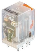 POWER RELAY DPDT-2CO 24VDC, 12A, PLUG IN; Product Range:D2 Series; Contact Configuration:DPST; Coil Voltage:24VDC; Contact Current:12A; Relay Mounting:Socket; Coil Type:-; Contact Voltage VAC:250V; Relay Type:Power - General Purpose ;RoHS Compliant: Yes