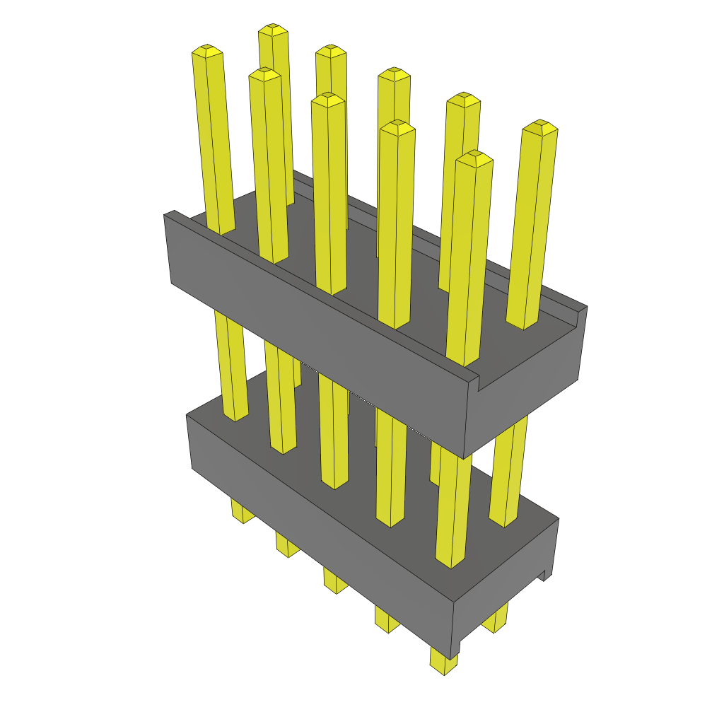 10-Contact Male Shrouded Header, 2 Rows, Through Hole Mount, 94V-0