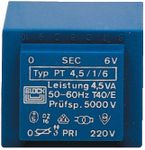 PCB transformer 30 VA 15 VAC  (2x), PT 30/2/15, Block