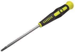 TORX SCREWDRIVER; Overall Length:165mm; Blade Length:75mm; Torx Key Type:T10; Torx Tip Size:T10 ;RoHS Compliant: NA