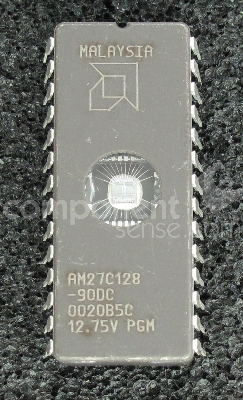 UVPROM, 16KX8, 90ns, CMOS, CDIP28, WINDOWED, CERAMIC, DIP-28