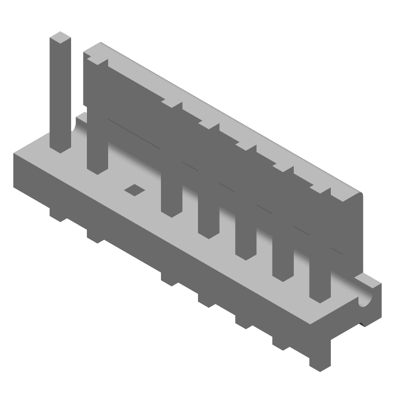 Wire-to-Board Header, 8 Pos, 7A, 600V, 3.96mm Pitch, Solder ST