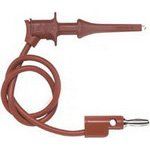 Red 300V 5A Plug to Mini Hook Connector, 16.2" Lead