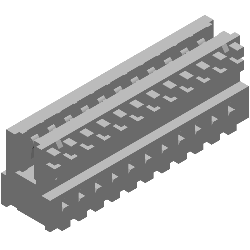 11 Pos Card Edge Connector, 2.5mm Pitch, IDC, RA, 2A, 63V