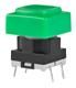 Tactile Switch SPST Green PC Pin 125mA 24VDC Thru-Hole