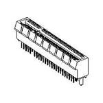 Conn Card Edge SKT 98 POS 1mm Solder ST Thru-Hole Tray