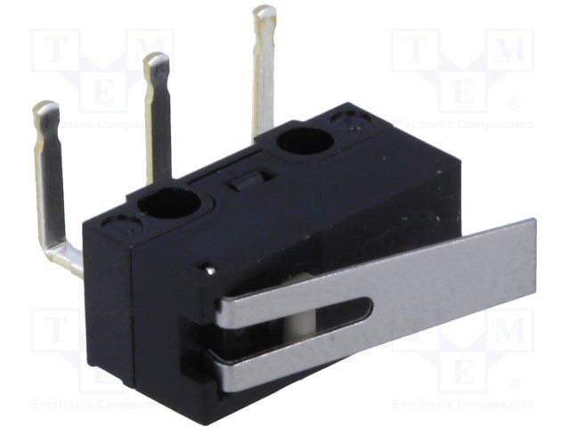 SPDT Snap Action Switch, 1A 125VAC, SS Actuator, Silver Contacts, Through Hole