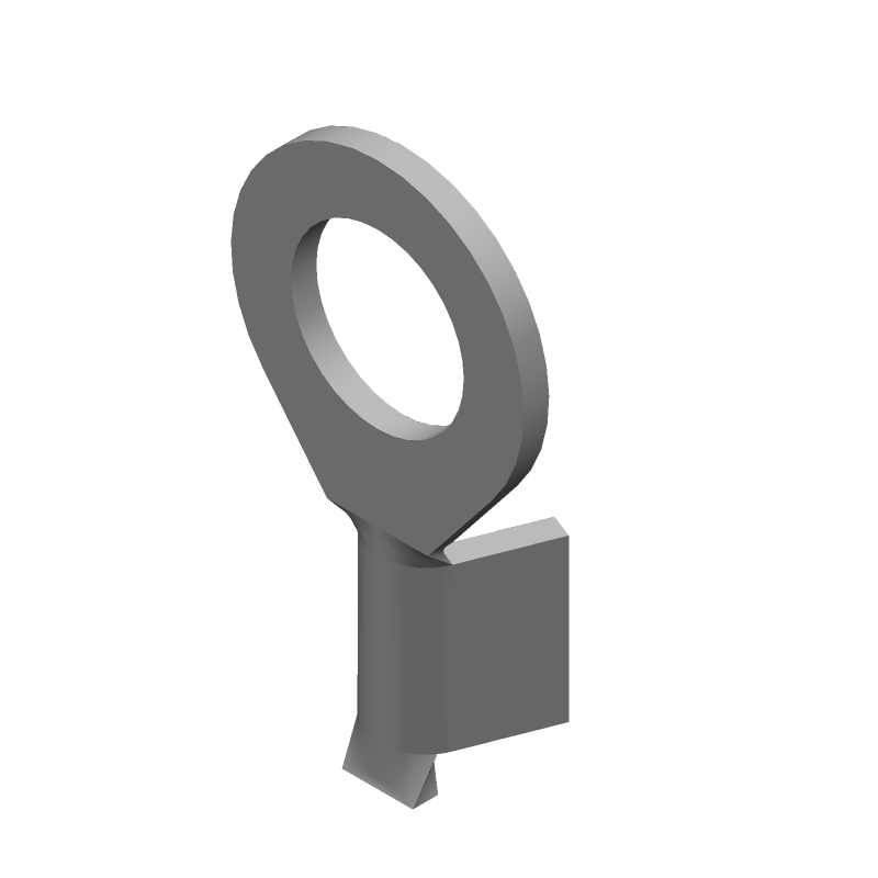 Ring Terminal, Brass, Tin, 18-22AWG, M4 Stud