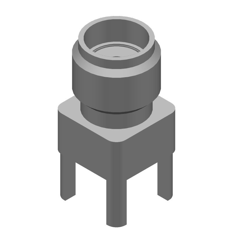 Female SMA RF Coaxial Connector, 4GHz, 50 Ohm, Gold Plated