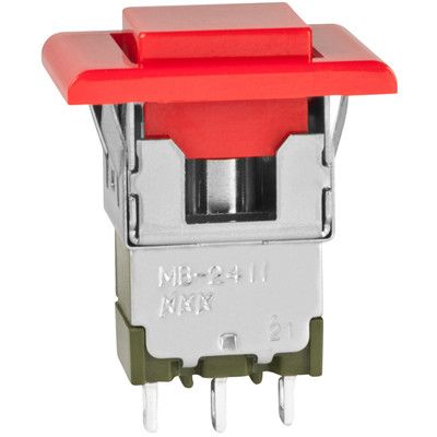 Switch Push Button ON (ON) SPDT Square Button 3A 125VAC Momentary Contact Panel Mount Solder Lug