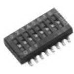 Switch DIP OFF ON SPST 6 Flush Slide 0.1A 6VDC Gull Wing 1.27mm SMD T/R