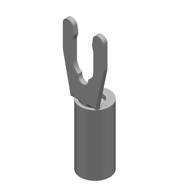 PIDG Spring Spade Terminal, 10-12AWG, Bronze/Tin, Insulated, Female