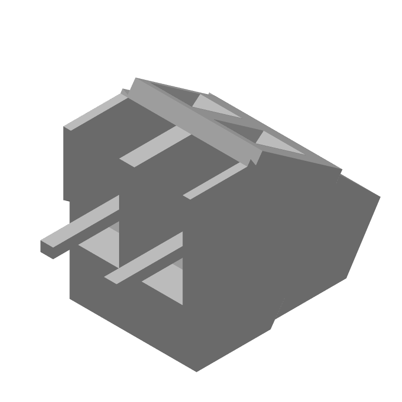 2 Pos PCB Mount Terminal Block, 17.5A, 300V, Green, Brass/Tin