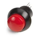 Switch Push Button N.O./N.C. SPDT Flush Dome 25A 24VDC Momentary Contact Wire Lead Panel Mount