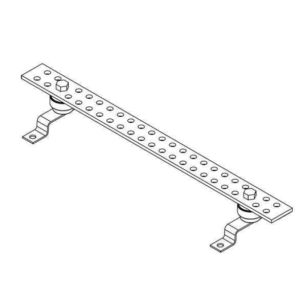 Grounding Busbar 1/4 X 2 X 12