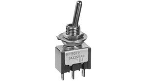 SPDT Toggle Switch, 6A 250VAC, Solder Lug, Panel Mount