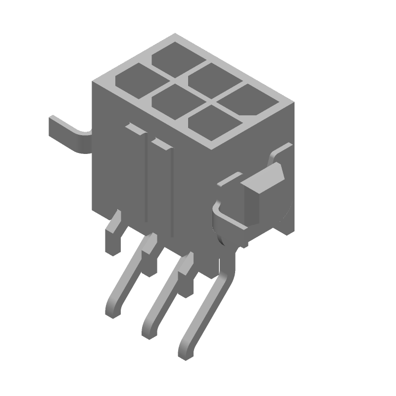 6 Pos, 5A, 250V, Wire-to-Board, RA SMT Male Connector