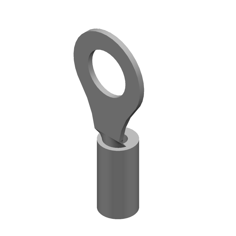 Ring Terminal, 14-16AWG, Copper, Tin, Insulated, Blue, 600V