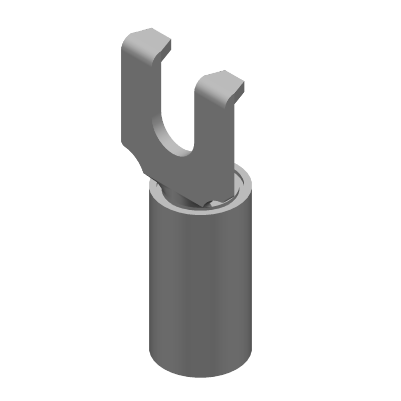 10-12AWG Crimp Terminal, Copper/Tin, Yellow, Straight, 300V