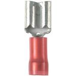Female Crimp Terminal, Brass, Tin Plated, Nylon Insulated, 18-22AWG