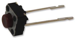 Tactile Switch SPST 1N 20mA 15VDC Thru-Hole Red