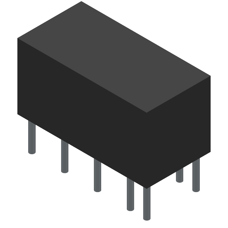 12VDC Latching DPDT Relay, 2A, 250VAC/220VDC, Through Hole