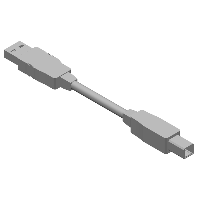 USB 1.1 Cable Assembly, 4C/4P, 28AWG, Shielded, 1A, 30V, M/M